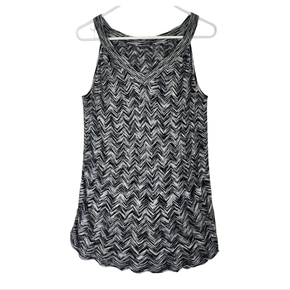 White House Black Market Tops - WHBM V-Neck Chevron Flare Sweater Tank Top